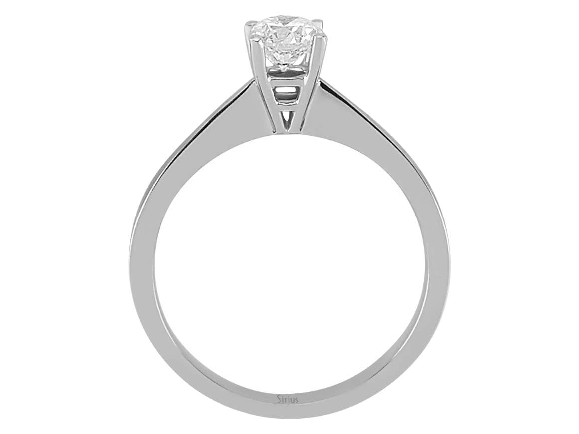 14K Weißgold Solitärring mit 0,54 Karat natürlichem Brillanten