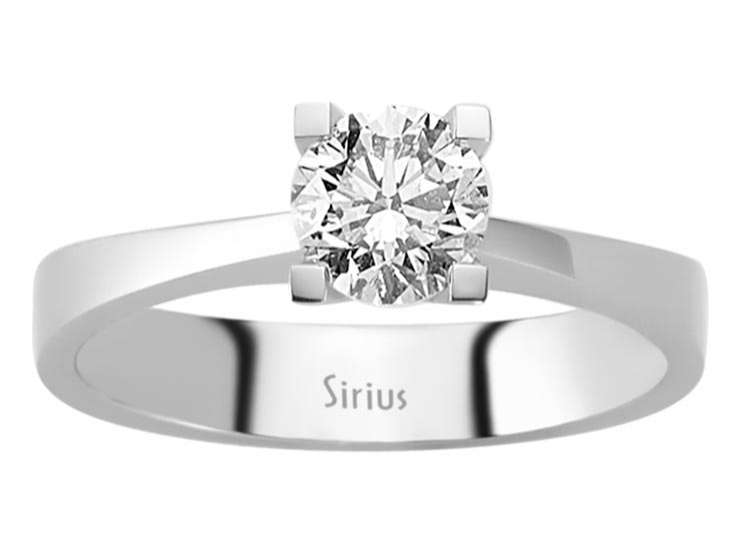 Solitärring mit 0,81 ct Diamant in 14K Weißgold