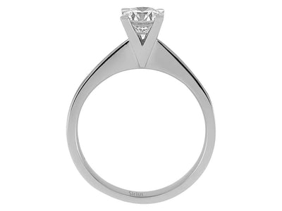 Solitärring mit 0,81 ct Diamant in 14K Weißgold