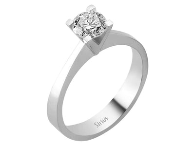 Solitärring mit 0,81 ct Diamant in 14K Weißgold