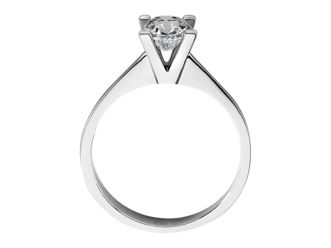Solitaire Ring with 0.90 ct Lab Grown Diamond - 14K White Gold | Elegant & Sustainable - High-Quality Jewelry by Rosy Lab Diamonds