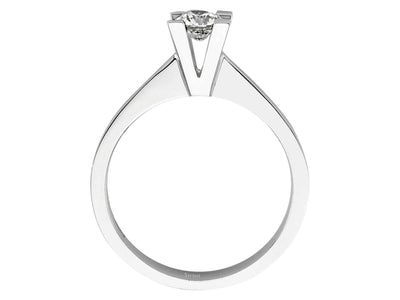 Weißgold Solitär-Ring mit 1 laborgezüchtetem Diamanten 0,36 Karat