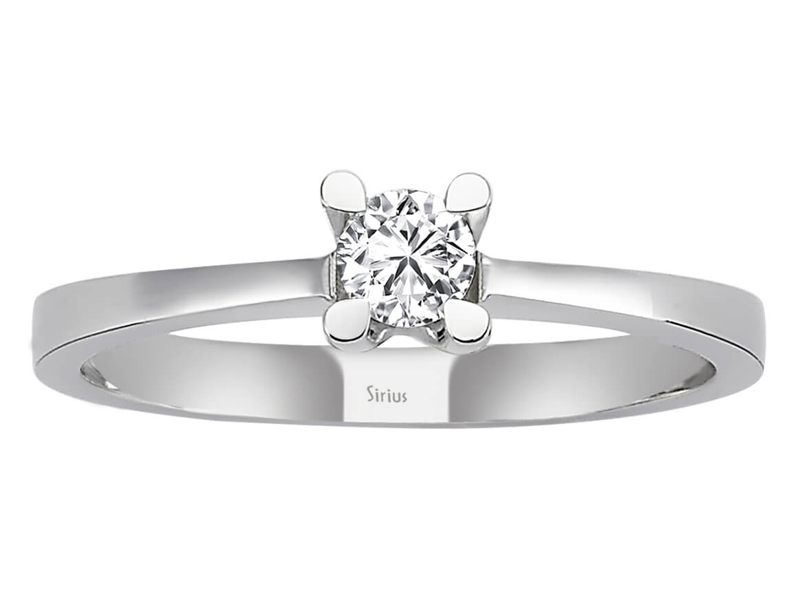 Zeitloser Solitär-Diamantring aus 14 Karat Weißgold mit laborgezüchtetem Diamanten - hochwertiger Schmuck von Rosy Lab Diamonds