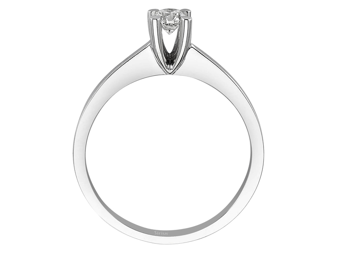 Zeitloser Solitär-Diamantring aus 14 Karat Weißgold