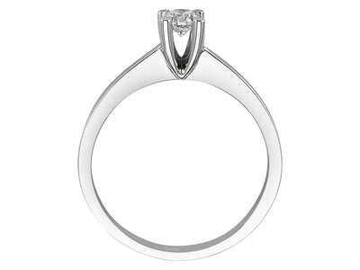 Zeitloser Solitär-Diamantring aus 14 Karat Weißgold