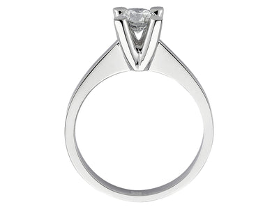 Weißgold Solitärring mit 1 laborgezüchtetem Diamanten, 0,55 Karat