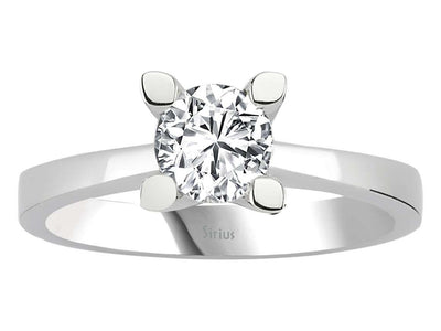 Weißgold-Ring mit 1 laborgezüchteten Diamant 0,78 Karat