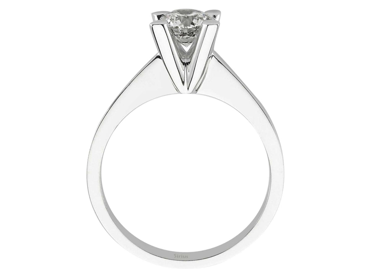White Gold solitaire ring with a 0.78-carat lab-grown Diamond, 14-karat Gold – high-quality Jewelry from Rosy Lab Diamonds