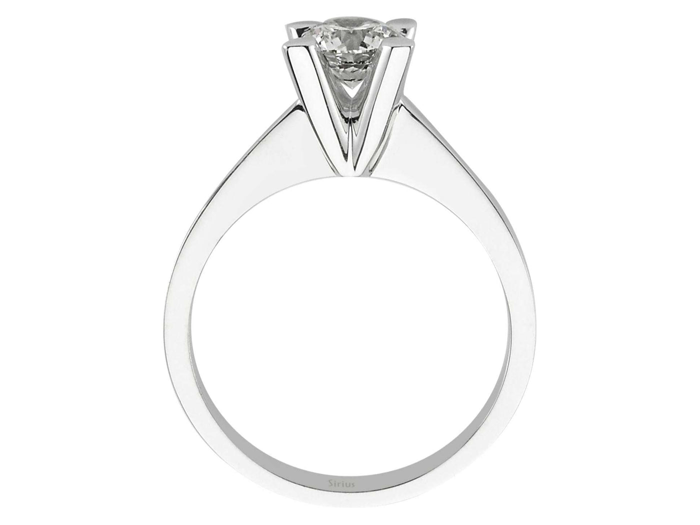 Weißgold-Ring mit 1 laborgezüchteten Diamant 0,78 Karat