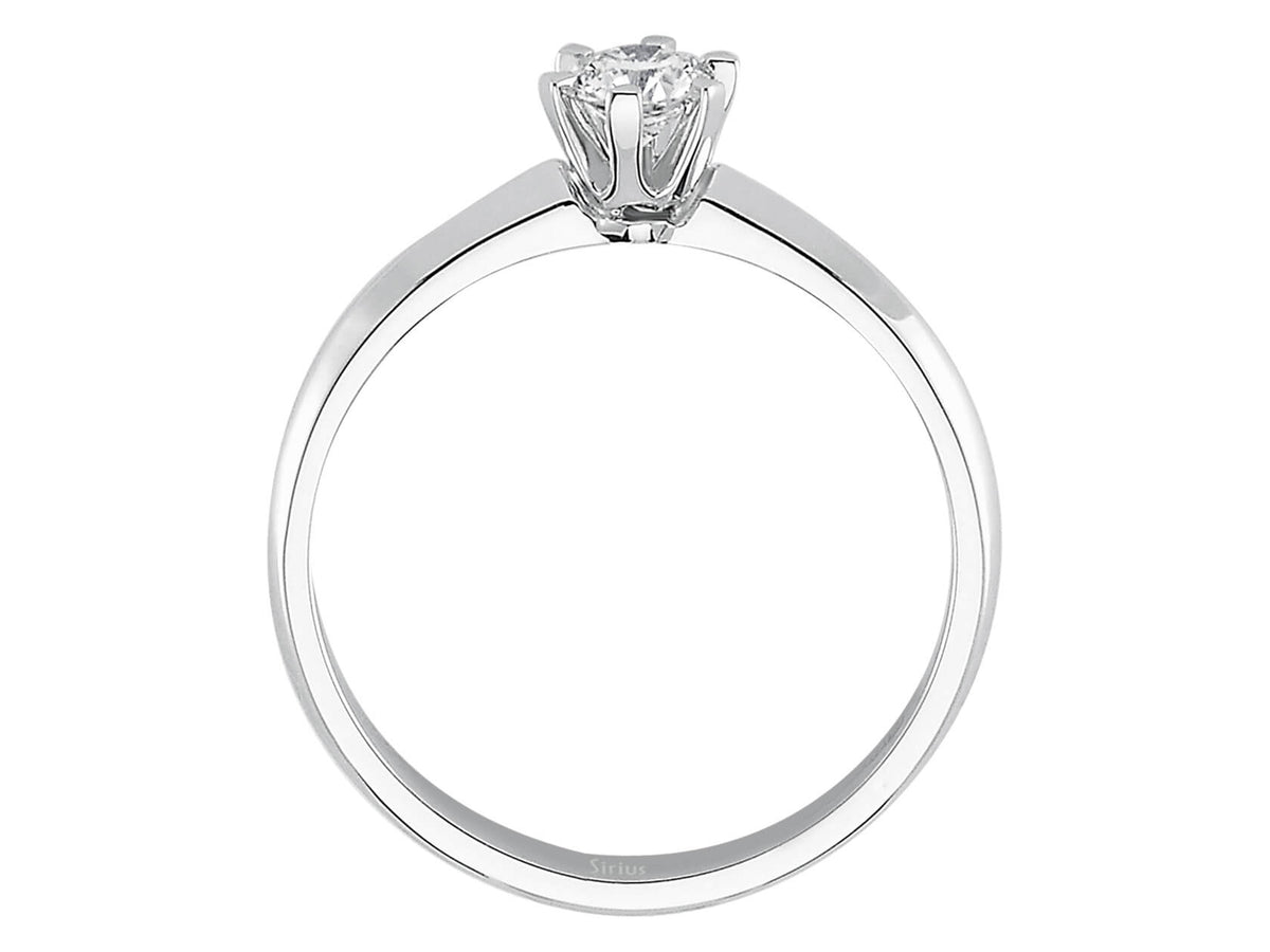 Bague en or blanc avec un Diamant de laboratoire de 0,26 carat, or 14 carats – Bijoux haut de gamme de Rosy Lab Diamonds