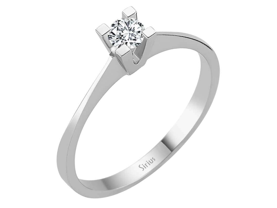 Zarter Solitärring mit 0,11 ct Labordiamant in 8K Weißgold