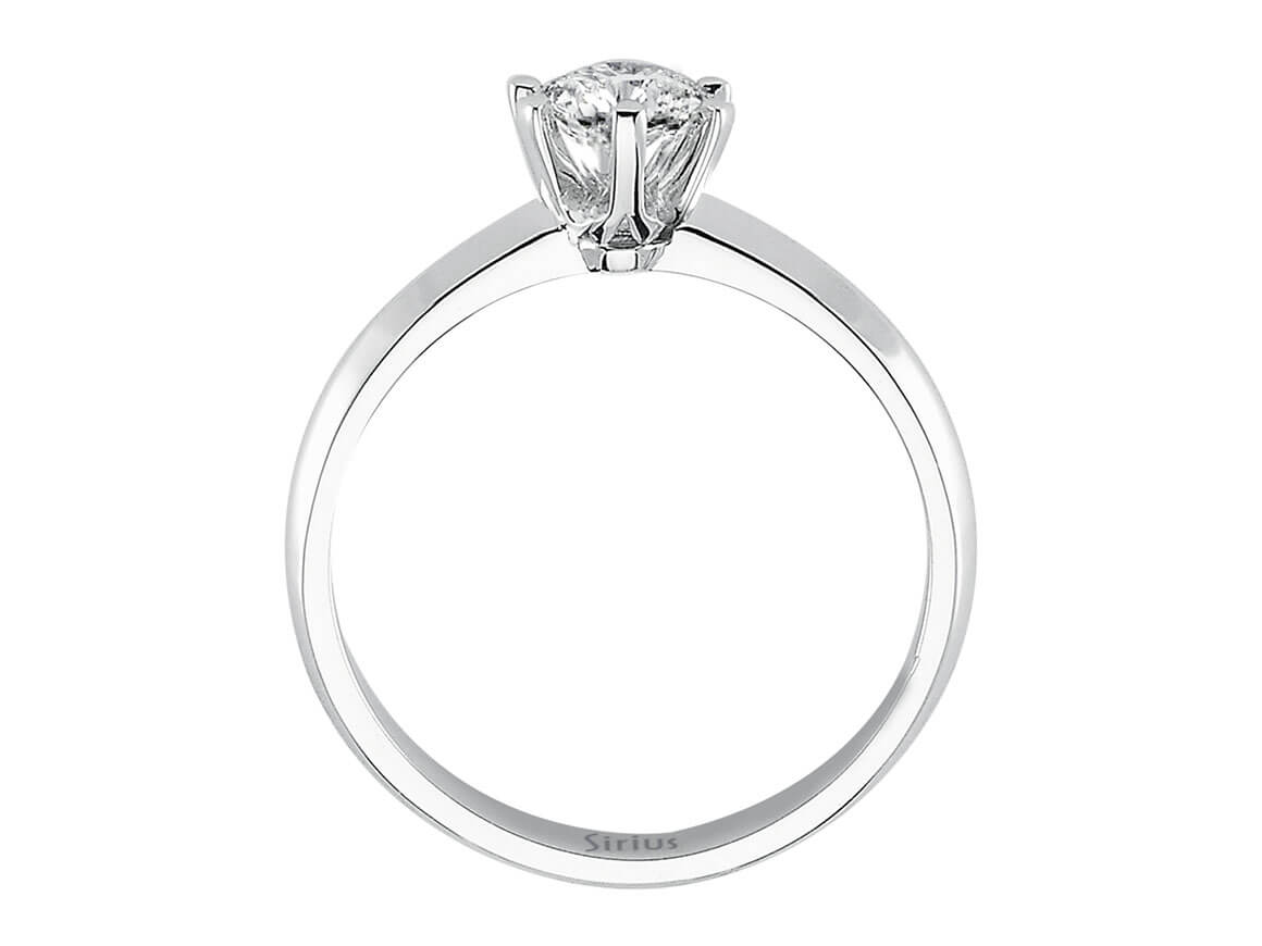 Weißgold Solitärring mit 1 rundem Diamanten – 0,40 Karat