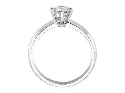 Weißgold Solitärring mit 1 rundem Diamanten – 0,40 Karat