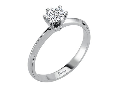 Weißgold Solitärring mit 1 rundem Diamanten – 0,40 Karat