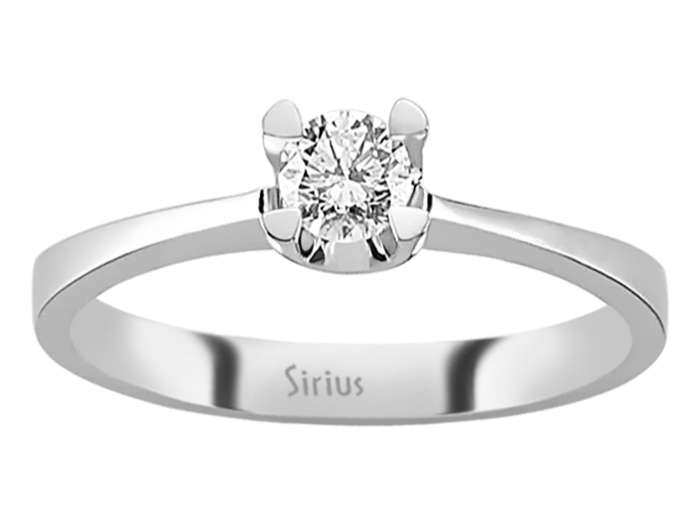 Solitärring aus 14K Weißgold mit 0.29 ct Labor-Diamant - 6 Krappen - hochwertiger Schmuck von Rosy Lab Diamonds