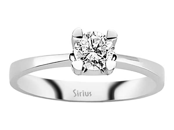 Bague solitaire en Or Blanc 14 carats avec diamant de laboratoire de 0,44 ct – Bijoux haut de gamme de Rosy Lab Diamonds
