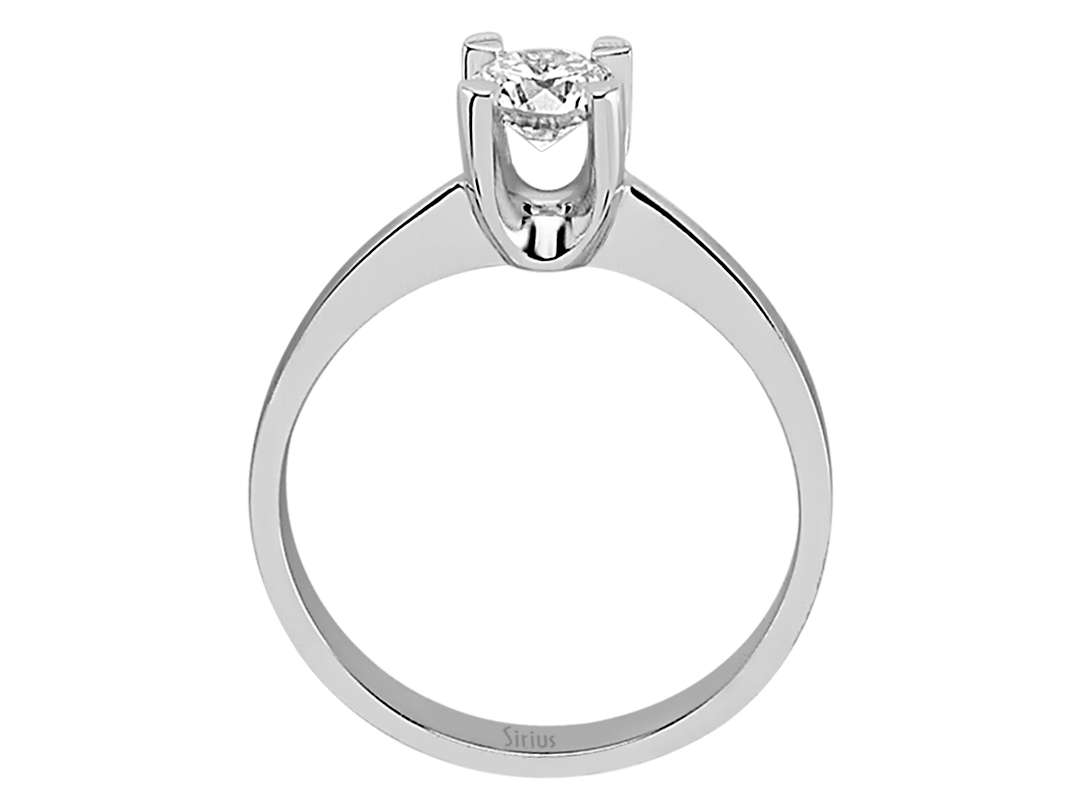 Bague solitaire en Or Blanc 14 carats avec diamant de laboratoire de 0,44 ct – Bijoux haut de gamme de Rosy Lab Diamonds
