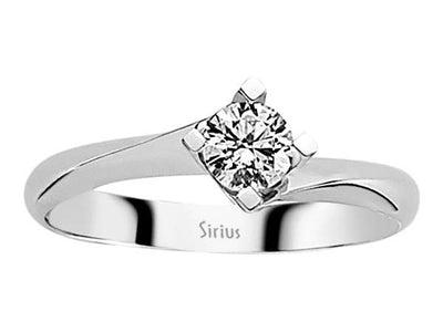 Klassischer Solitärring mit Labor-Diamant – 0.33 ct
