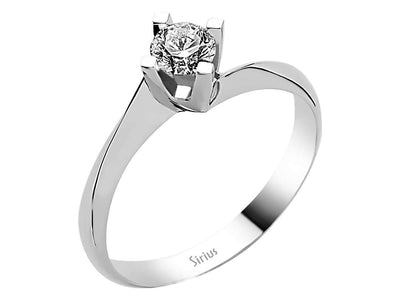 Klassischer Solitärring mit Labor-Diamant – 0.33 ct