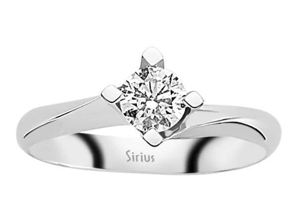 Solitärring aus 14K Weißgold mit 0.41 ct Labor-Diamant - hochwertiger Schmuck von Rosy Lab Diamonds