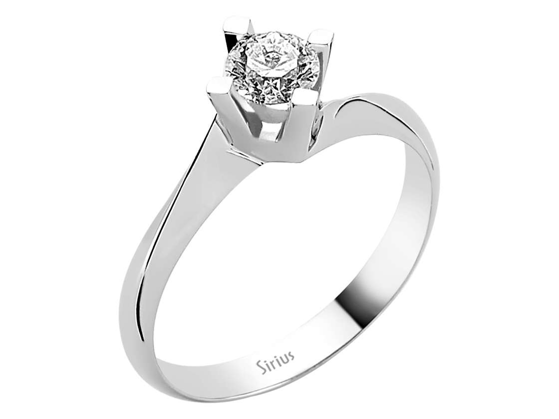 Solitärring aus 14K Weißgold mit 0.41 ct Labor-Diamant - hochwertiger Schmuck von Rosy Lab Diamonds