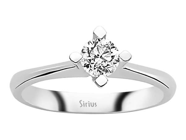 Solitärring aus 14K Weißgold mit 0.42 ct Labor-Diamant - hochwertiger Schmuck von Rosy Lab Diamonds
