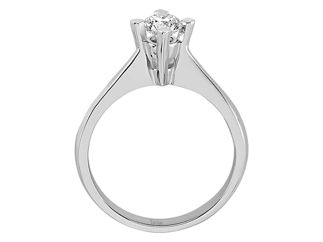Solitärring aus 14K Weißgold mit 0.42 ct Labor-Diamant - hochwertiger Schmuck von Rosy Lab Diamonds