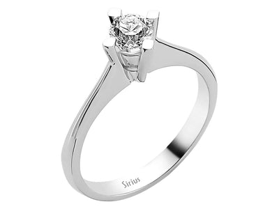 Stilvoller Solitärring mit Labor-Diamant – 0.42 ct