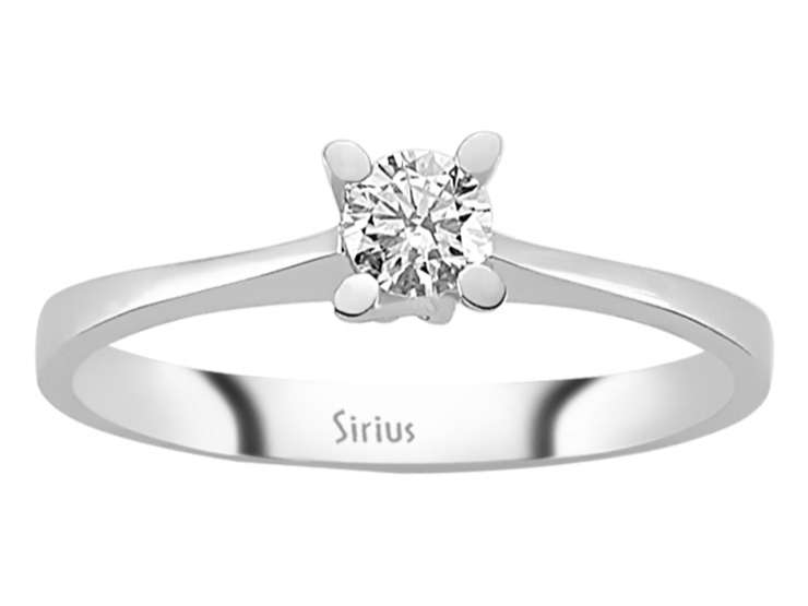 Eleganter 14K Weißgoldring mit 0.22 ct Labor-Diamant - florale Krappenfassung - hochwertiger Schmuck von Rosy Lab Diamonds