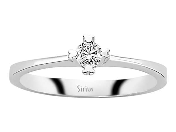 Feiner Solitärring mit Labor-Diamant – 0.14 ct