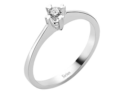 Feiner Solitärring mit Labor-Diamant – 0.14 ct