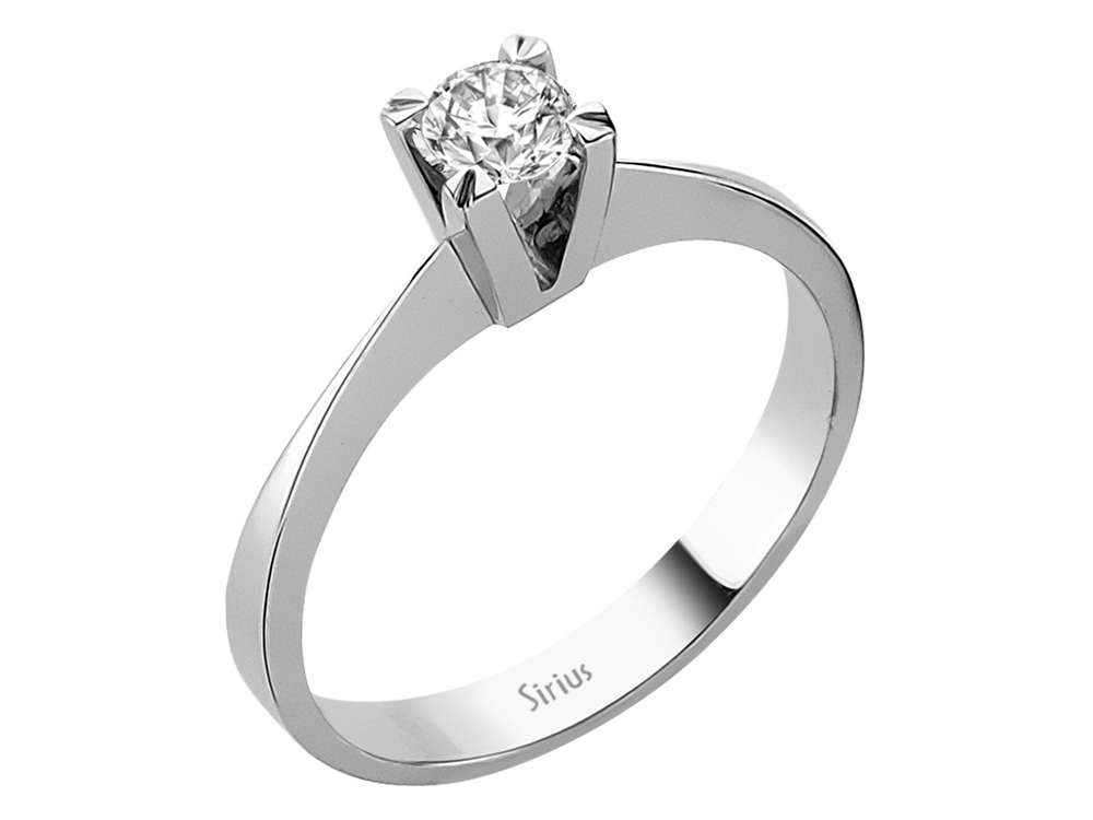 Solitärring aus 14K Weißgold mit 0.30 ct Labor-Diamant - hochwertiger Schmuck von Rosy Lab Diamonds