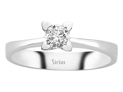 Klassischer Solitärring mit Labor-Diamant – 0.26 ct