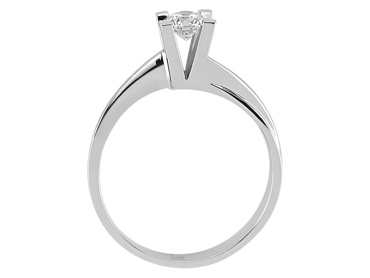 14K Beyaz Altın tektaş yüzük, 0.31 ct yuvarlak laboratuvar elmasıyla - Rosy Lab Diamonds’tan yüksek kaliteli Mücevher
