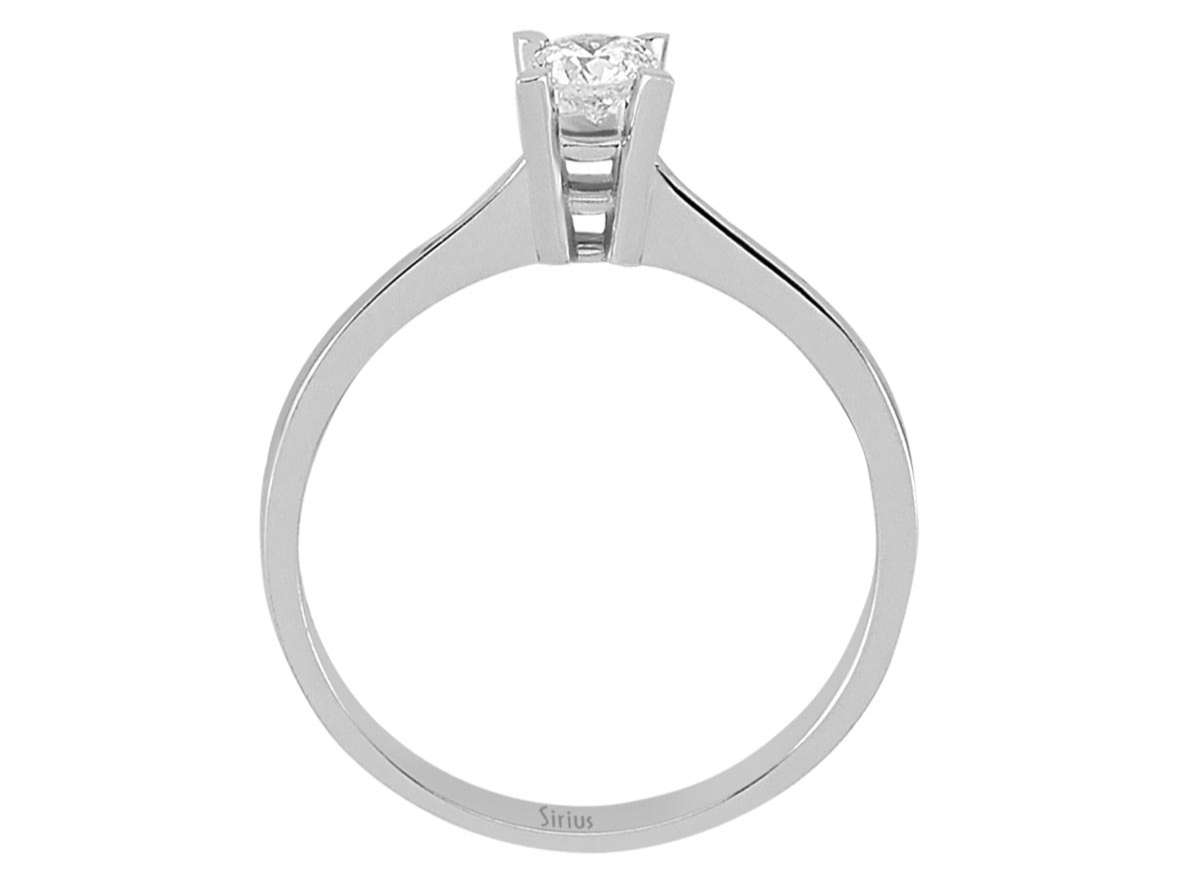 14K Beyaz Altın nişan yüzüğü, 0,23 ct yuvarlak laboratuvar elması - Rosy Lab Diamonds’tan yüksek kaliteli Mücevher