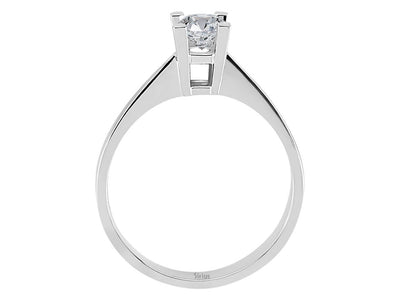 Eleganter Verlobungsring aus 18K Weißgold mit 0.41 ct Labor-Diamant