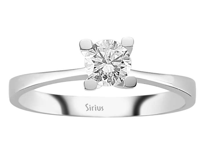 Ring mit Diamant & Labordiamanten in 14K Weißgold | Rosy – hochwertiger Schmuck von Rosy Lab Diamonds