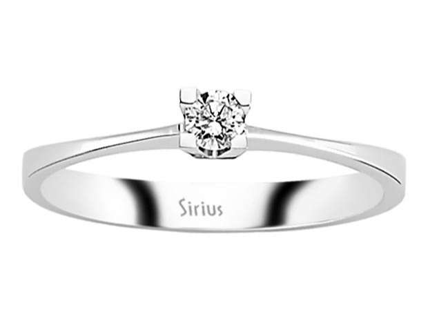 Solitärring aus 14K Weißgold mit Labor-Diamant - 0.11 ct - hochwertiger Schmuck von Rosy Lab Diamonds