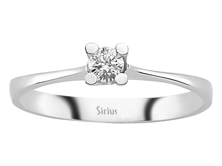 Zarter Solitärring aus 14K Weißgold mit 0.13 ct Labor-Diamant - hochwertiger Schmuck von Rosy Lab Diamonds