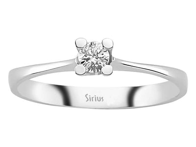 Feiner Solitärring mit Labor-Diamant – 0.13 ct