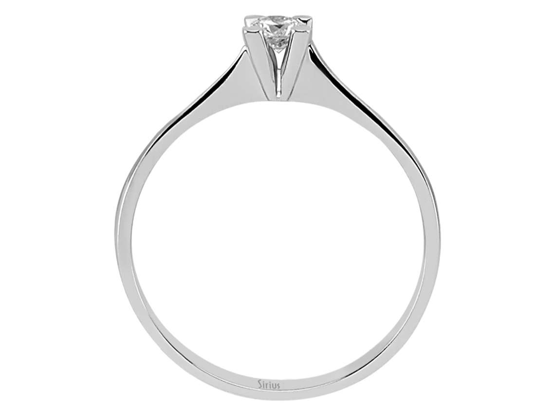 Zarter Solitärring aus 14K Weißgold mit 0.13 ct Labor-Diamant - hochwertiger Schmuck von Rosy Lab Diamonds