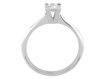Klassischer Solitärring aus 14K Weißgold mit Labor-Diamant – 0.31 ct