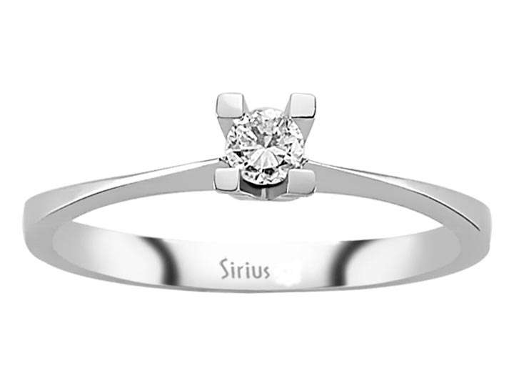 Zarter Solitärring aus 14K Weißgold mit Labor-Diamant – 0.13 ct