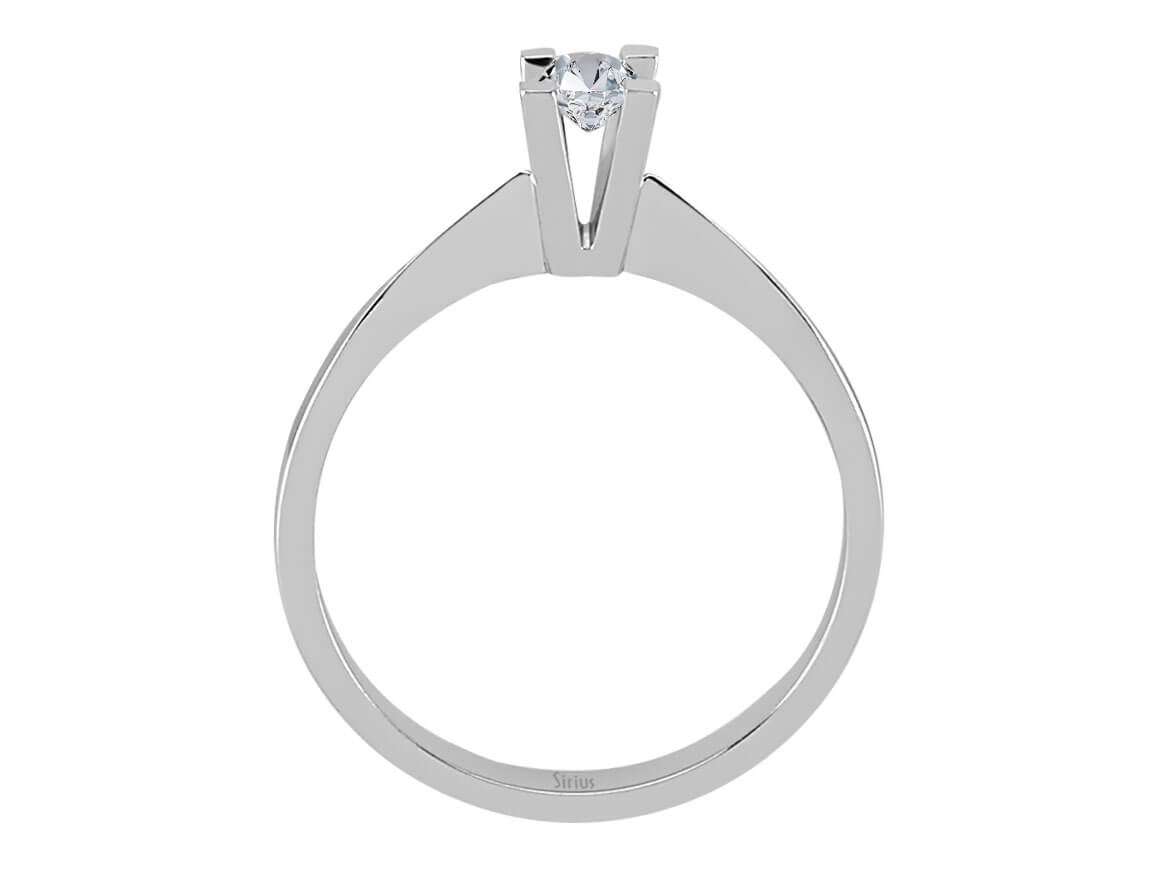 Solitärring aus 18K Weißgold mit Labor-Diamant – 0.18 ct