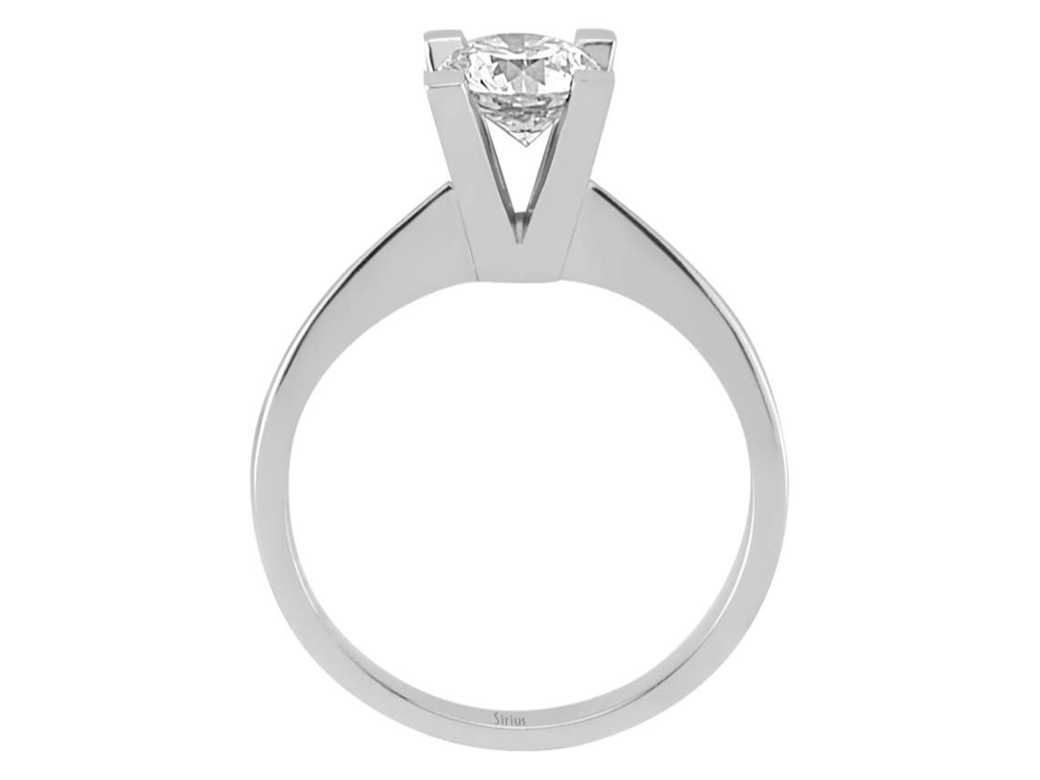 Solitärring aus 14K Weißgold mit 0,65 ct labordiamant