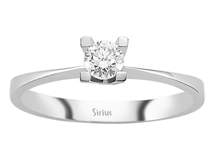 Ring mit Diamant & Labordiamanten in 14K Weißgold | Rosy – hochwertiger Schmuck von Rosy Lab Diamonds