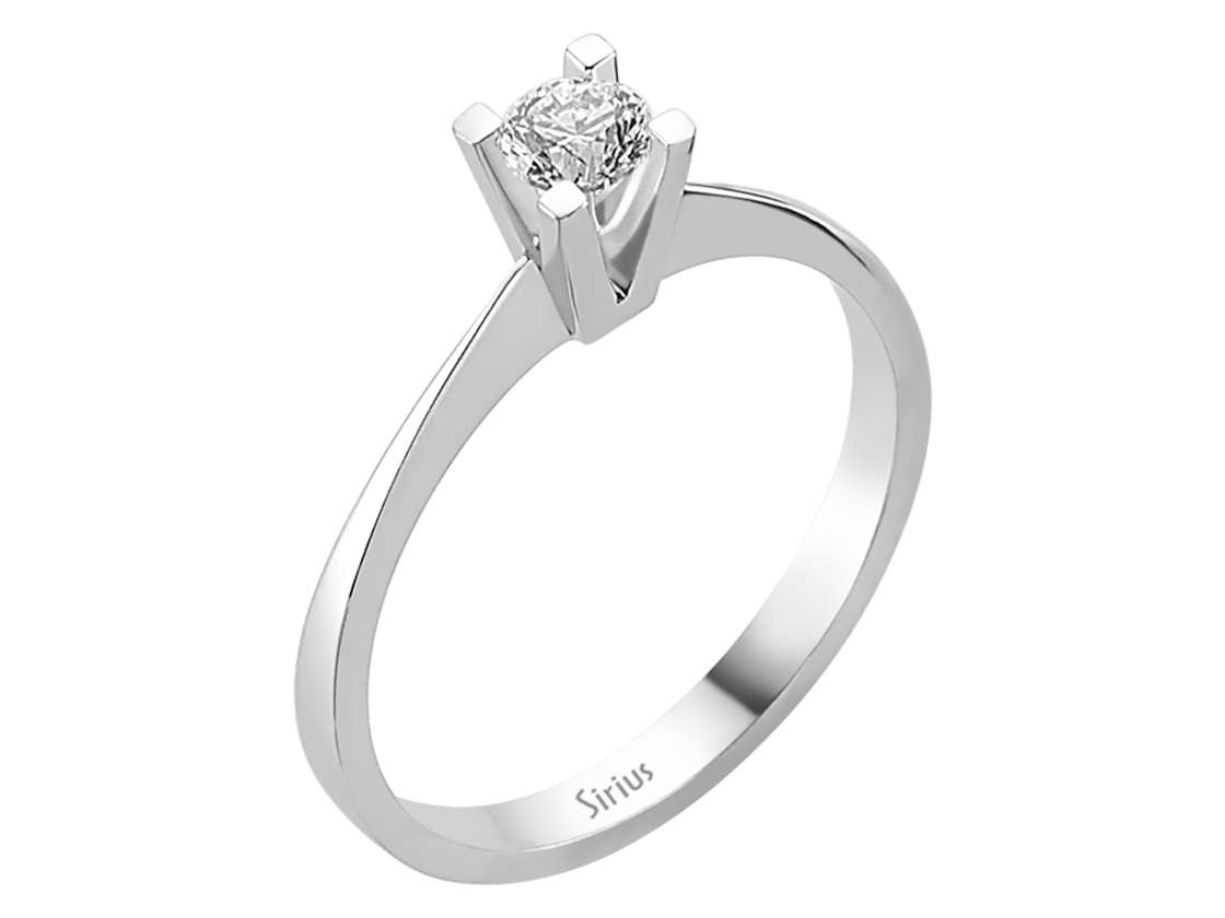 Ring mit Diamant & Labordiamanten in 14K Weißgold | Rosy – hochwertiger Schmuck von Rosy Lab Diamonds