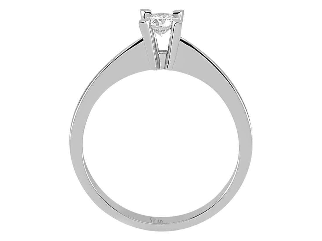 0,20 ct laboratuvar elmaslı 14K Beyaz Altın Tektaş Yüzük - Rosy Lab Diamonds'tan yüksek kaliteli Mücevher
