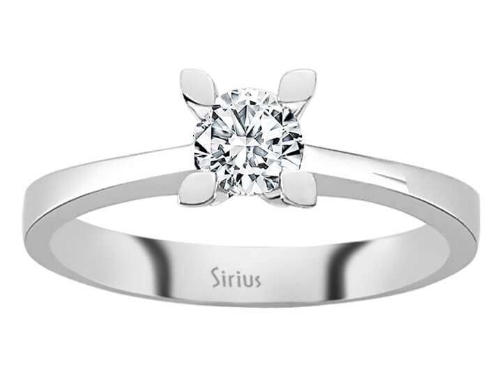 Solitärring aus 14K Weißgold mit 0.40 ct Labor-Diamant - hochwertiger Schmuck von Rosy Lab Diamonds