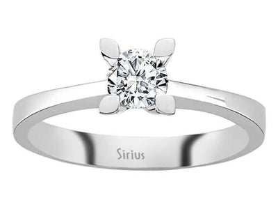 Klassischer Solitärring mit Labor-Diamant – 0.40 ct